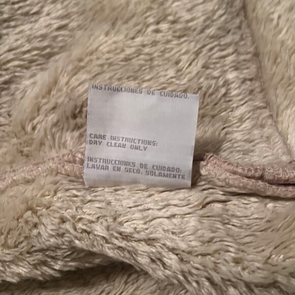 Vintage Mudd Faux Suede Beige Coat Size Large - Picture 8 of 10